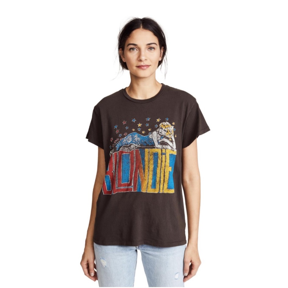 MADEWORN ROCK Blondie Dark Grey Unisex Women Size Large, Men Size Medium